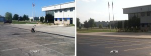 Commercial Parking Lot, Before and After