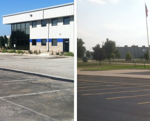 Commercial Parking Lot, Before and After