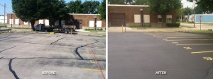 Sealcoating and Line Striping, Before and After