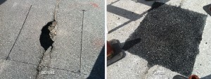 Pothole Patching, Before and After