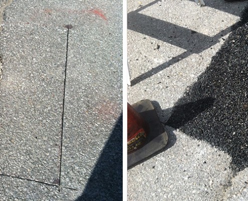 Pothole Patching, Before and After