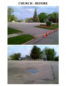 Church Parking Lot, Before Sealcoating