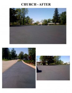 Church Parking Lot, Sealcoating After